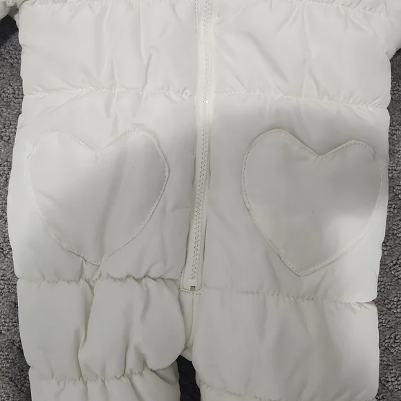 Weatherproof Ivory Quilted Snow Suit Size 3/6 Mo - Picture 3 of 6